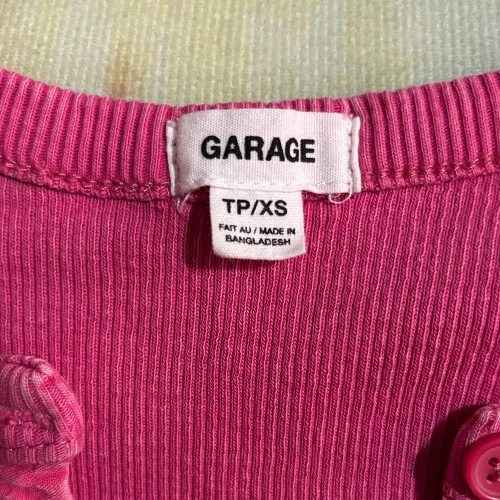 Garage Pink Ribbed Knit Top - Picture 2 of 5